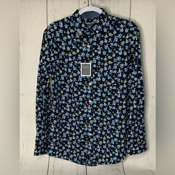 Mens Club Room Floral Long Sleeve Button Dn, Size Small - Picture 1 of 1